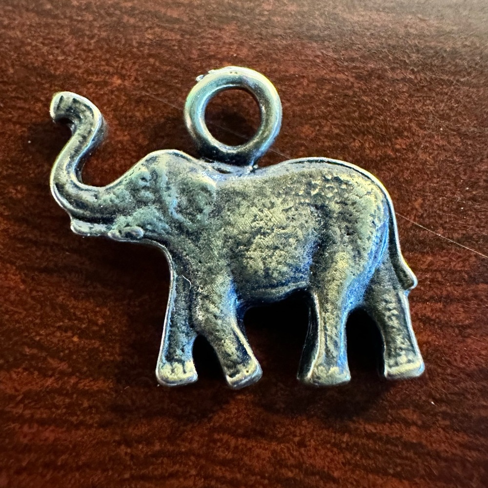 Vintage Brass Elephant Charm or Pendant